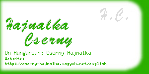 hajnalka cserny business card